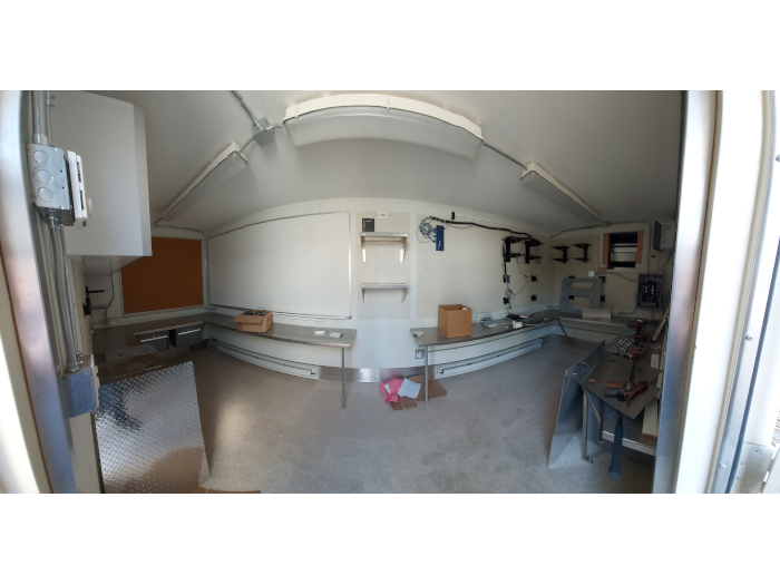 Hotfoil-EHS Conex container after custom build-out - inside view