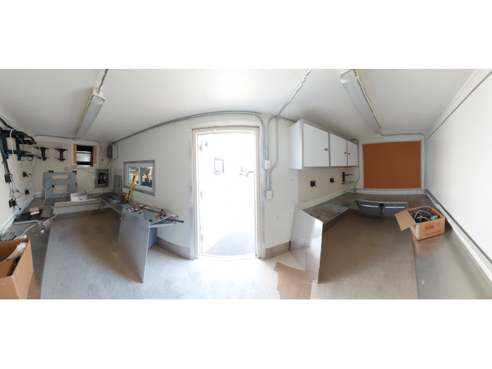 Hotfoil-EHS Conex container after custom build-out - inside view