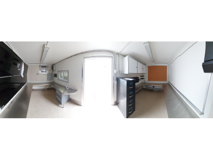 Hotfoil-EHS Conex container after custom build-out - inside view