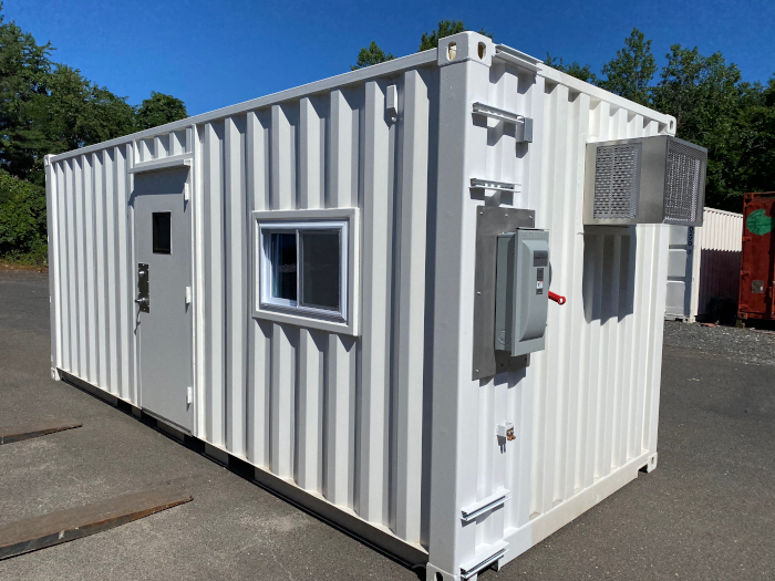Hotfoil-EHS Conex container after custom build-out - outside view