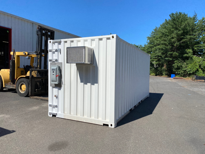 Hotfoil-EHS Conex container after custom build-out - outside view